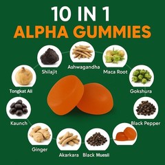 True Alpha Gummies 10 In 1 For Men | 4000mg Himalayan Alpha Shilajit Gummies