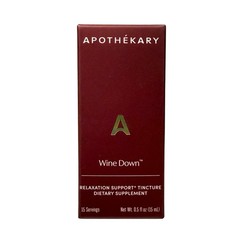 Apothekary Wine Down Relaxation Support Dietary Supplement Sealed 0.5oz Exp 9/28
