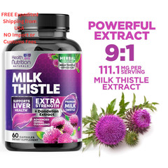 Milk Thistle Supplement – Advanced Liver Cleanse Detox & 60 Count (Pack of 1)