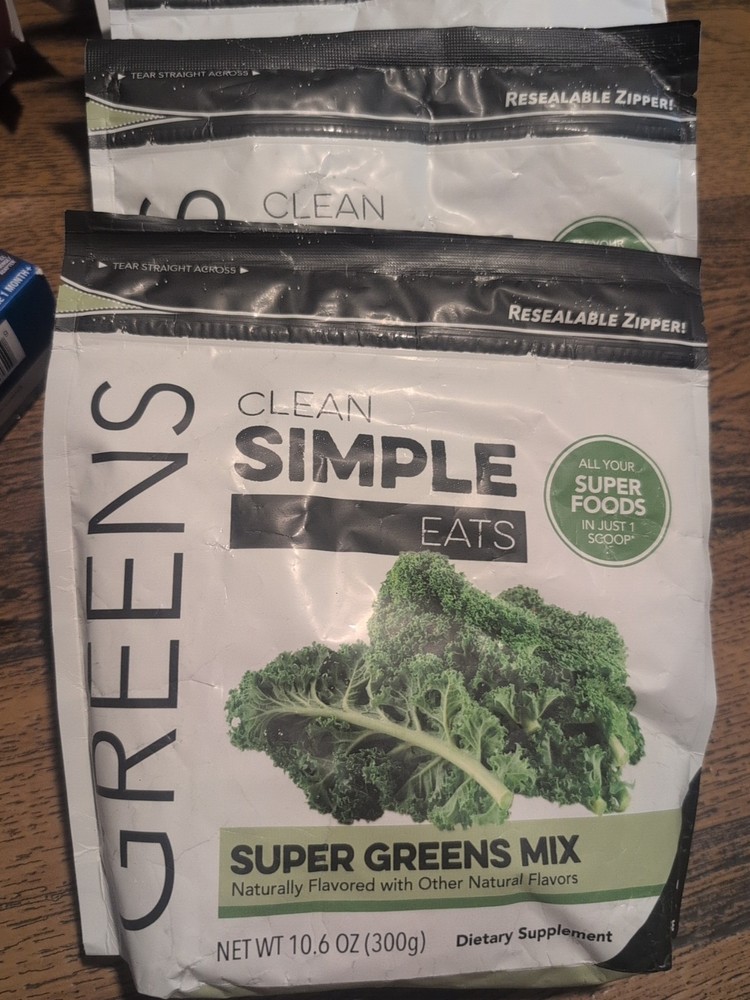 Clean Simple Eats Greens Organic Mix Superfood add To Protein Smoothie Exp05/26