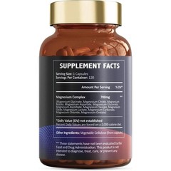12-in-1 Magnesium Complex 700mg, High Absorption Forms for Daily Support