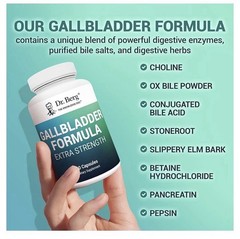 Dr. Berg Gallbladder Formula Ox Bile Digestive Enzymes 90 Veg Caps