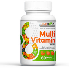 LiveGood Daily Essentials Men Bundle Multi-Vitamin D3-K2 Magnesium 3 Bottle Stac