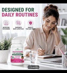 1pc Women Multivitamin Active B12 & 5-MTHF Iron, Zinc 90 Counts