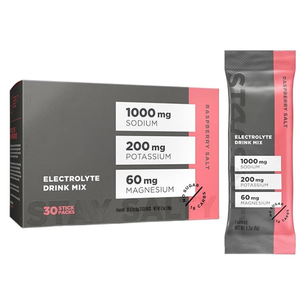LMNT Electrolytes: 30-Pack Raspberry Salt | Grapefruit | ZERO-Sugar | NEW | Keto