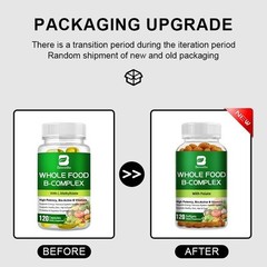 Vitamin B Complex 120 Capsules ,&Vitamin C B2,,B6,B12, Immune Support Pills