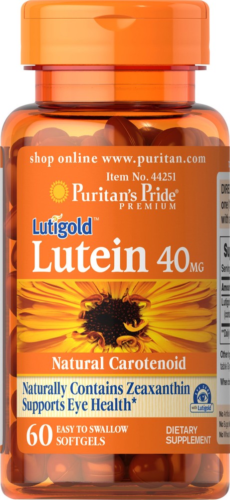 Puritan’s Pride Lutein 40 mg with Zeaxanthin – 60 Softgels