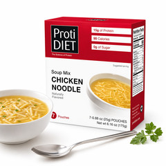 ProtiDIET Chicken Noodle Soup, High Protein, Keto Diet Friendly, Low Carb 7ct