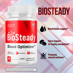 (1 Pack) Biosteady Advanced Support Blood Supplement Bio Steady 60 Capsules