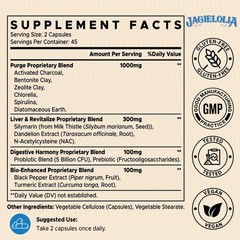 Detox Binder Supplement 1500 MG – Activated Charcoal, Zeolite, Bentonite Clay