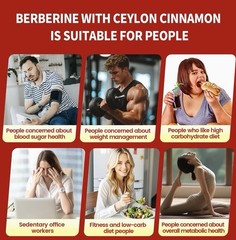 Natnect Berberine w/Ceylon Cinnamon 120ct Metabolism/Energy/Immune Support