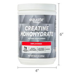 Equate Creatine Monohydrate Powder Unflavored 15.87 Oz