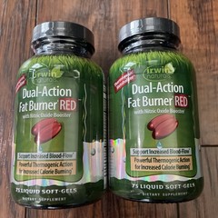 Irwin Naturals Dual-Action Fat Burner RED 75 Softgels Each (2 Pack), BB: 07/2026