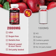 Keto ACV 120pcs,Body Shaping,Weight Management,Reduce Bloating,Improve Digestion