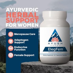 Ayush Herbs ElegFem Menopause Supplements for Women, Hormone Balance for Wom…