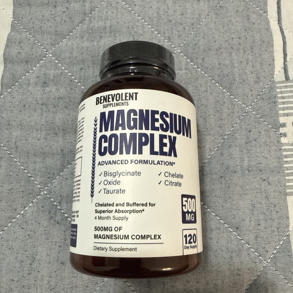 Benevolent Magnesium Complex 500mg Chelated Buffered 120 Capsules