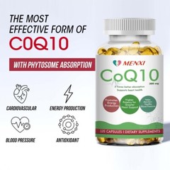 CoQ 10 Coenzyme Q10 120 Capsules 300mg Cardiovascular Heart Health Daily Support