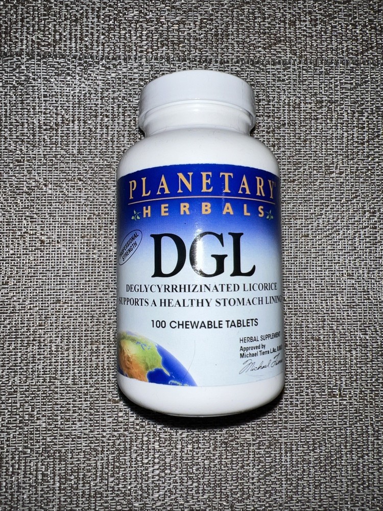 Planetary Herbals DGL Licorice Tablets, 100 Count 100 Count (Pack of 1)