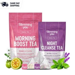 Morning Boost & Night Cleanse Herbal Tea – 14-Day Detox & Metabolism Support
