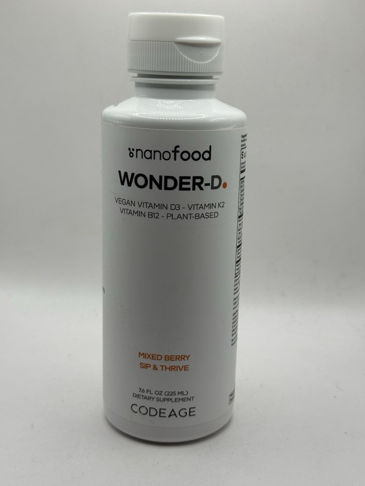 Codeage Nanofood, Wonder-D liquid vitamin-d supplement, mixed berry 7.6 ounces