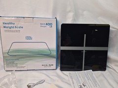 Healthy Weight Scale 400lb Digital LCD Tempered Glass Body Scale Auto On/Off