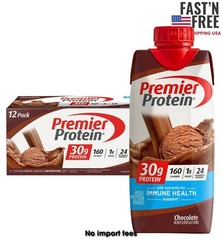 (2 pack) Premier Protein Shake, Chocolate, 30g Protein, 11 Fl Oz, 12 Ct