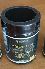 Herbpy Magnesium + Aswagandha – Stress & Sleep Support – 120 caps – Exp 11/26