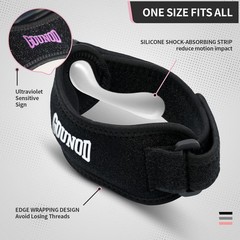 GOUNOD Patellar Tendon Support Strap 2 Pack,Knee for One Size, Black
