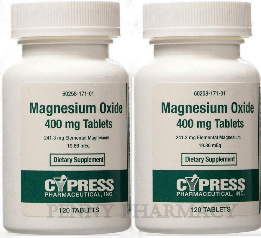 CYPRESS Magnesium Oxide 400mg 120ct ( 2 pack ) ^
