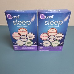 2 Qunol Sleep Support Complex 5:1 Time Release Melatonin 30ct exp 03/26