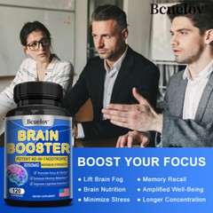 Brain Health Memory Booster Helps Improves Focus Memory Clarity 30-120 Capsules