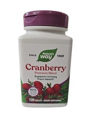 Nature’s Way CRANBERRY Premium Blend 120 Tablets 90% Fruit Solids BB 02/2027