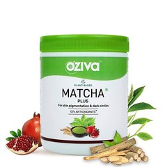 OZiva Plant Based Matcha Plus for Skin Pigmentation & Dark Circles, 50 gm