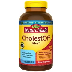 Nature Made CholestOFF Plus, 210 Softgels Helps Lower Dietary Cholesterol