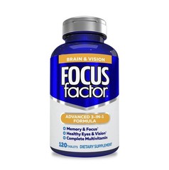 Focus Factor Adults Brain and Vision Supplement, 120 Count, Eye Vitamin,Mineral