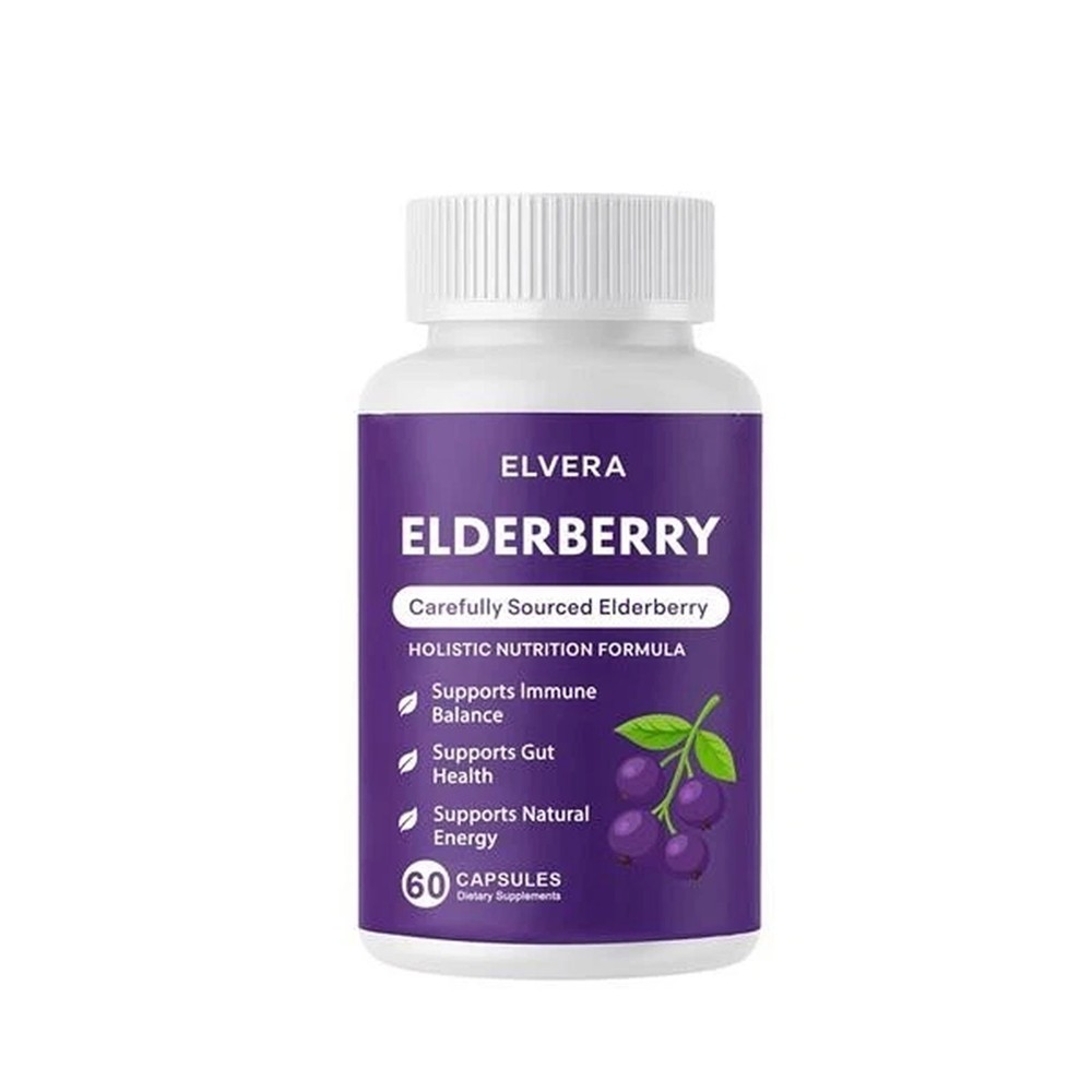 Enhanced Elvera Elderberry Gut Support Complex – Organic Black Elderberry Soft C