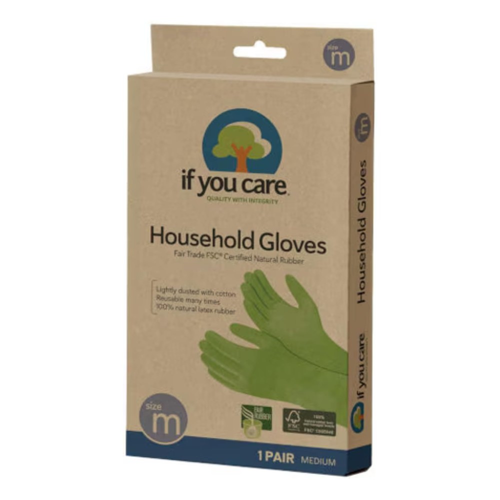 Medium Cotton Flock Lined Household Gloves – Durable, Reusable, Fair Trade Ru…