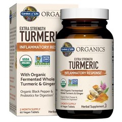 Organic Turmeric Curcumin Supplement with Ginger Probiotics 60 Tablets Gluten…