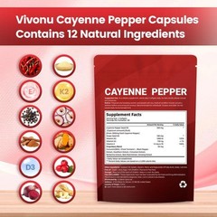 VIVONU Cayenne Pepper Softgels – Supports Leg Vein, Heart & Circulation
