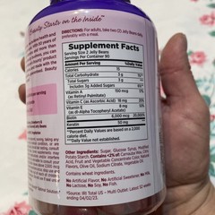 3~Natures Bounty Hair Skin Nails Jelly Beans Fruit 180ct Discontinued Dated SEE