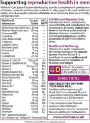 Wellman Conception Tablets for Men 30 Count Nutritional Support Zinc CoQ10