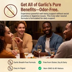 Odorless Garlic Extract Softgels – 300 Non-GMO, Gluten & Soy Free, 24-Month Aged