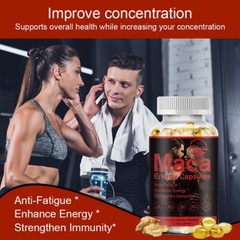 Maca Root Extract Capsules | 120 Pills | Peruvian Maca Extract for Men & Women