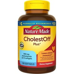 Nature Made CholestOff Plus, 100 Softgels, 2-PACK, FREE SHIPPING.