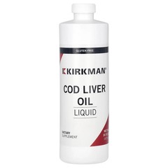 2 X Kirkman Labs, Cod Liver Oil Liquid, 16 fl oz (473 ml)