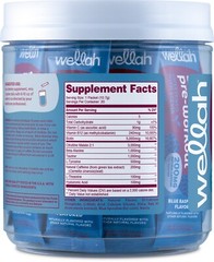 Wellah Get-Going Blue Raspberry Flavored Pre-Workout Stickpacks (20 servings)