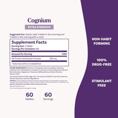 Natrol Cognium Memory Extra Strength Brain Memory Supplements 60 Tablets