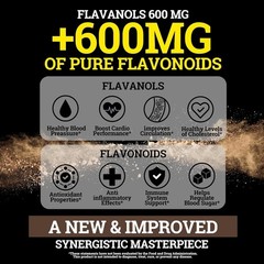 3 PACK! Black Forest High Flavanol Cocoa Powder and Flavonoid Supplements 1200mg