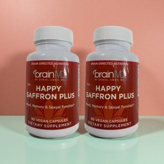 brainMD Happy Saffron Plus 2 Pack 180 Caps Mood Memory Supports Supplement