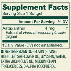 2 Pack Spring Valley Astaxanthin 4mg Softgels Heart & Eye Health, 30 Count